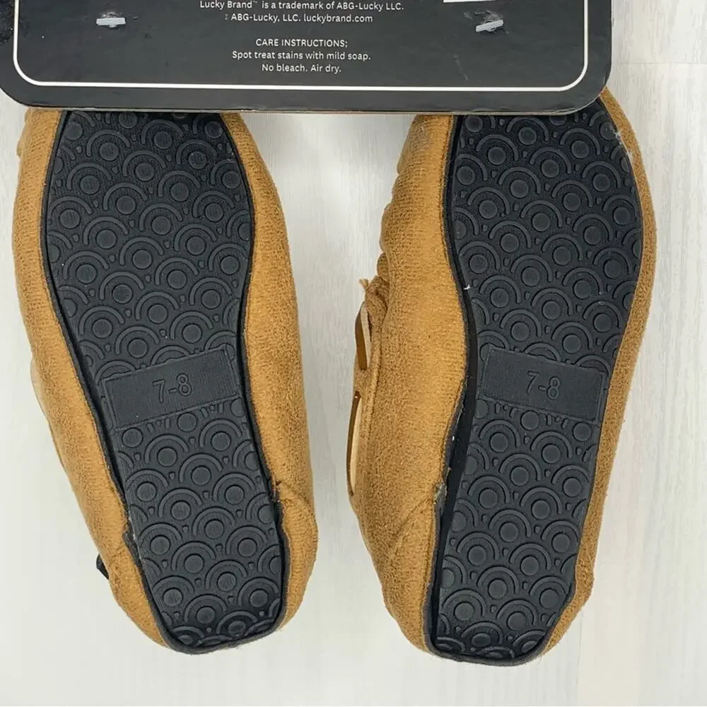Lucky Brand NWT Kids Mocasines Tan Size 7/8